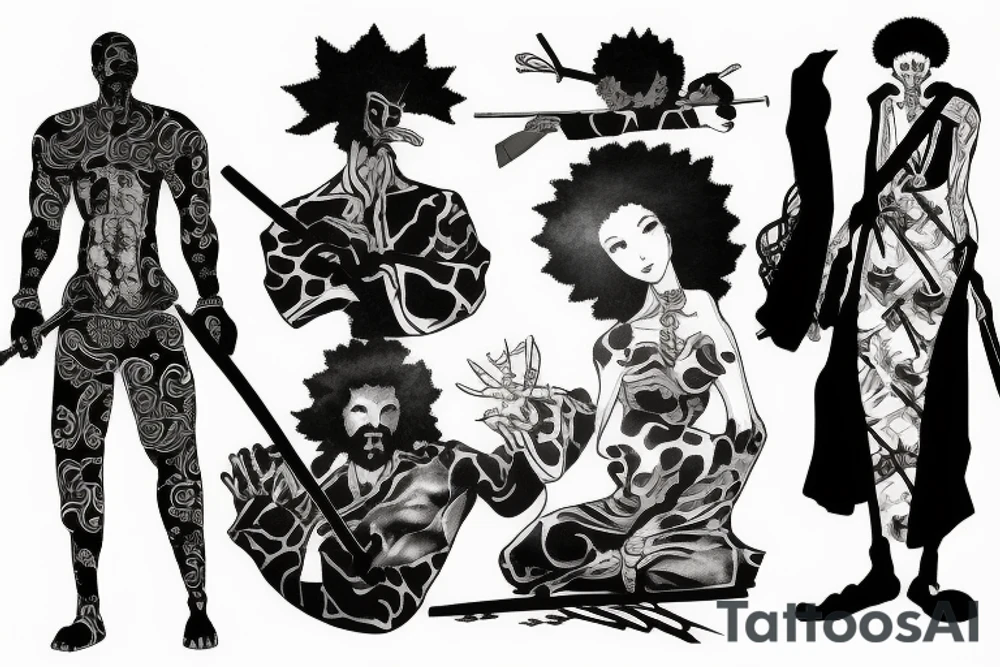 Afro samurai tattoo idea