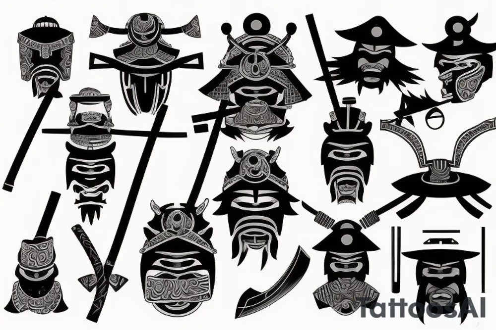 African samurai tattoo idea