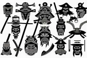 African samurai tattoo idea
