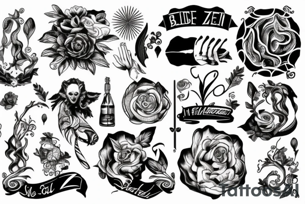 Bitte Zeichen Wasser Luft Erde und Feuer tattoo idea