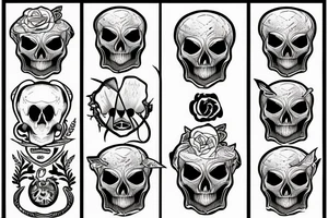 witch holding skull tattoo idea