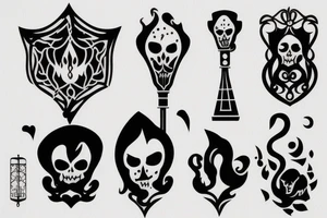 gothic lampost with a dim light tattoo idea