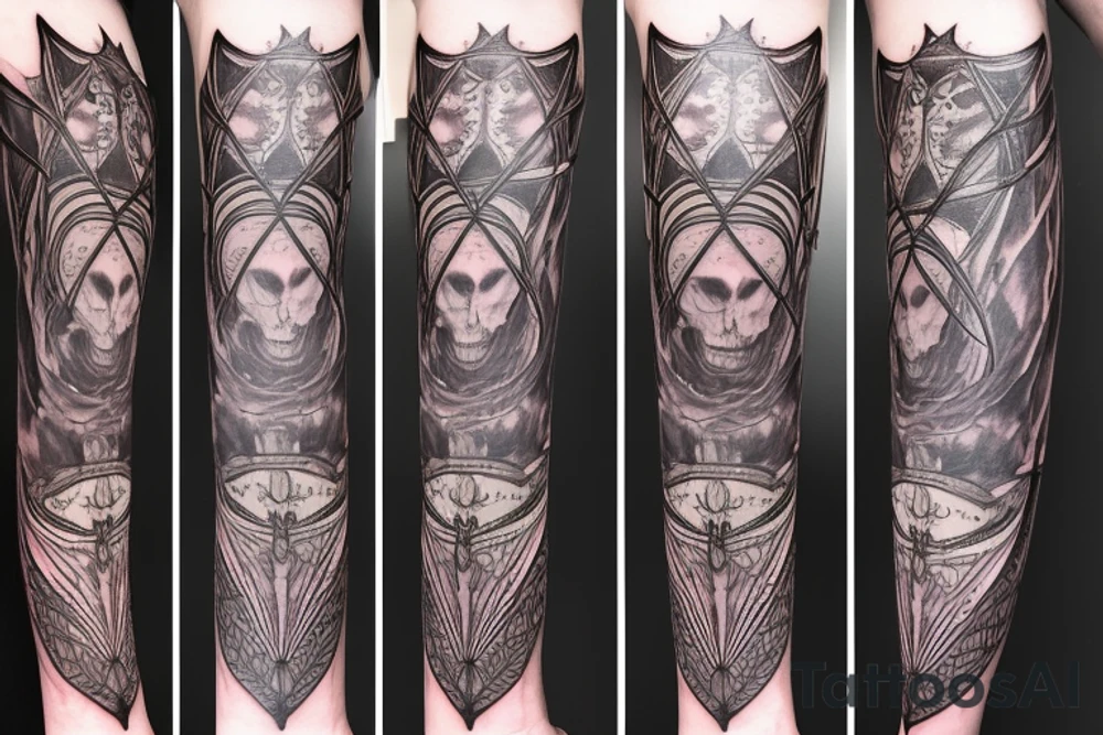 gothic lantern with a dim light tattoo idea