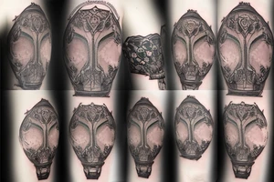 gothic lantern with a dim light tattoo idea