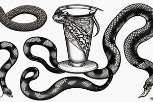 snake on a chalice tattoo idea