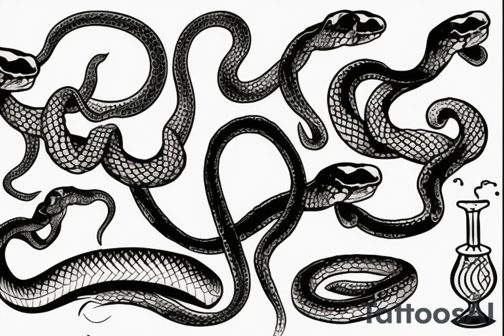 snake on a chalice tattoo idea