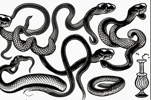 snake on a chalice tattoo idea