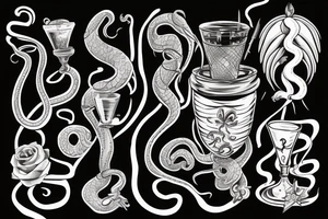 snake on a chalice tattoo idea