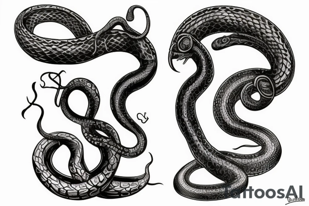 snake on a chalice tattoo idea