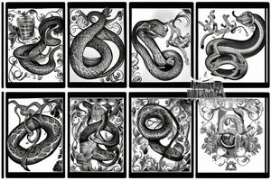snake on a chalice tattoo idea