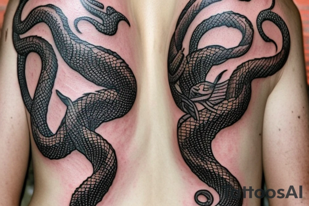 snake on a chalice tattoo idea