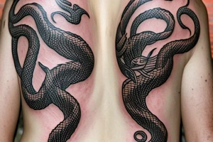 snake on a chalice tattoo idea