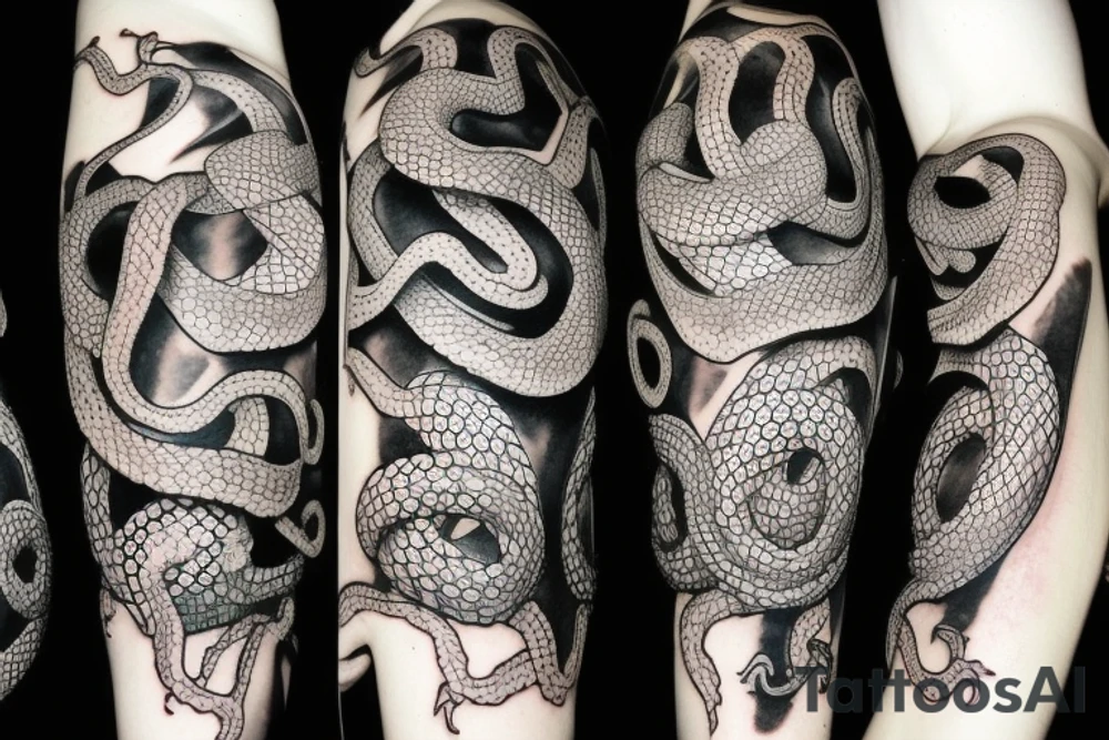 snake on a chalice tattoo idea