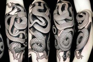 snake on a chalice tattoo idea