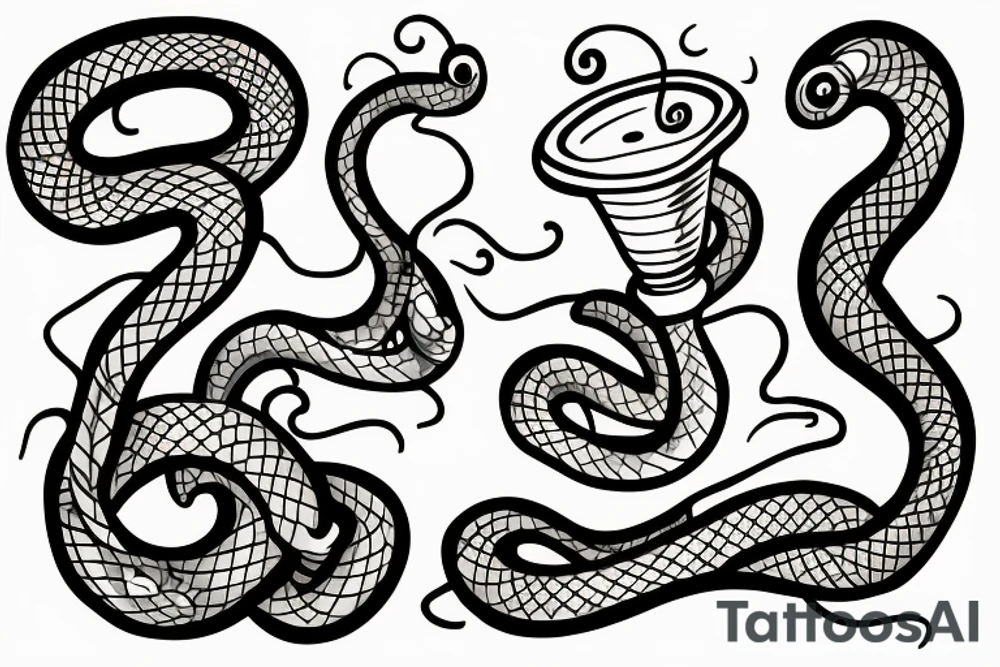 snake on a chalice tattoo idea