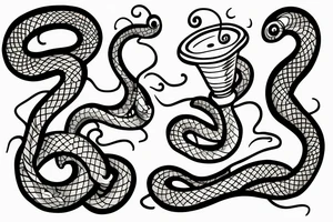 snake on a chalice tattoo idea