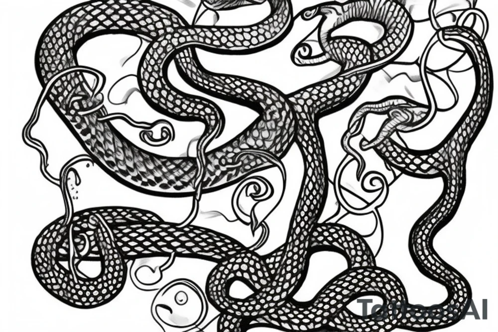 snake on a chalice tattoo idea