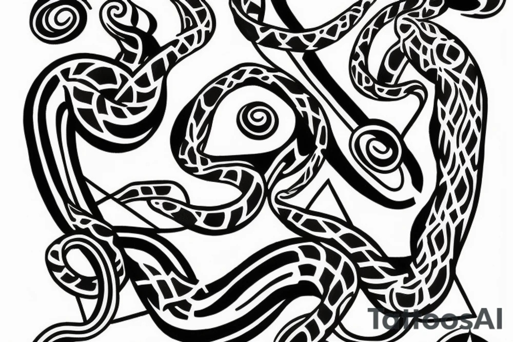 snake on a chalice tattoo idea