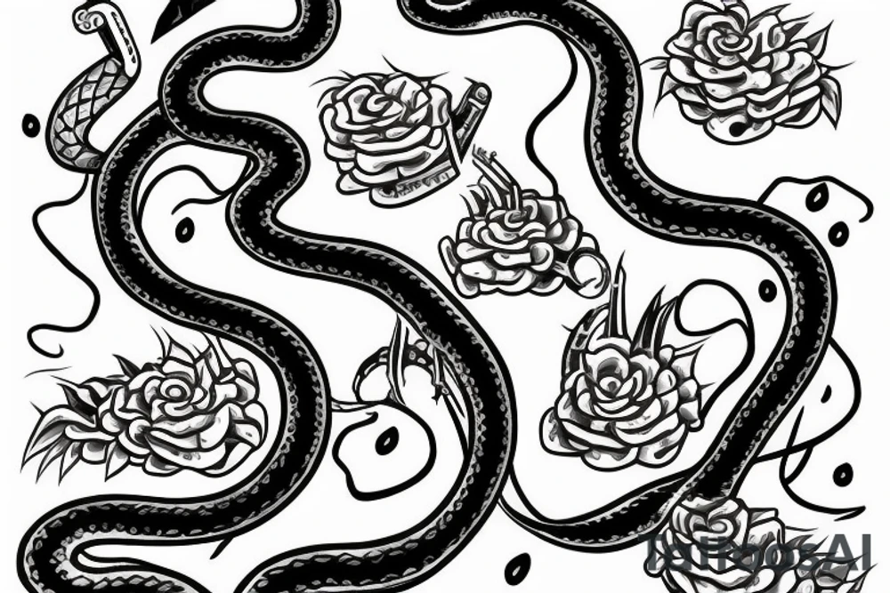 snake on a chalice tattoo idea