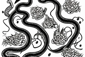 snake on a chalice tattoo idea