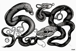 snake on a chalice tattoo idea