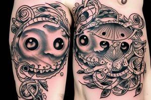 monster with many eyes tattoo idea