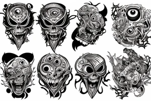monster with many eyes tattoo idea