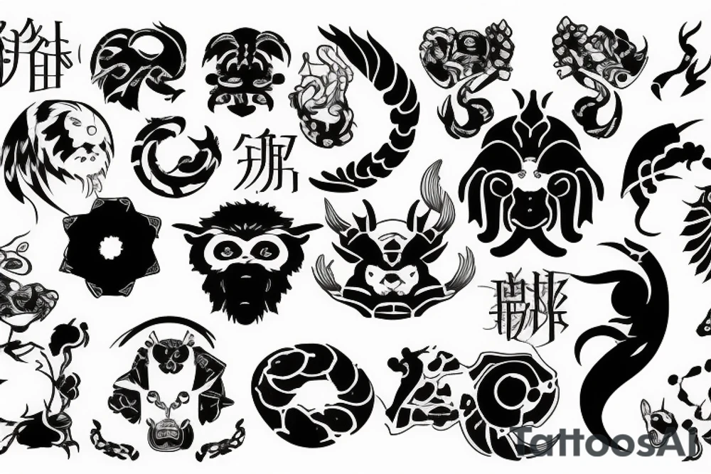 combine leo and scorpio zodiac signs tattoo idea