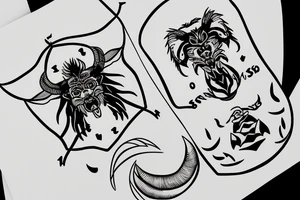 leo + scorpio zodiac sign tattoo idea