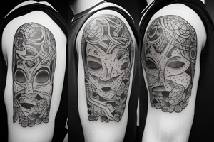 boy and girl tattoo idea