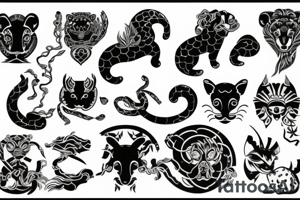 zodiac symbol for leo tattoo idea