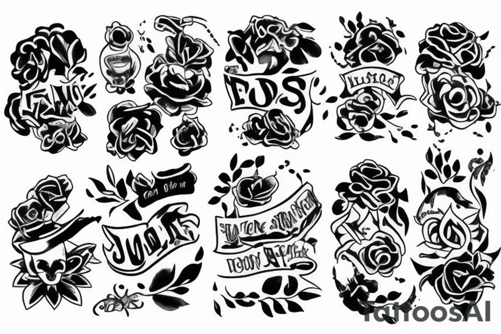 son and daughter tattoo idea
