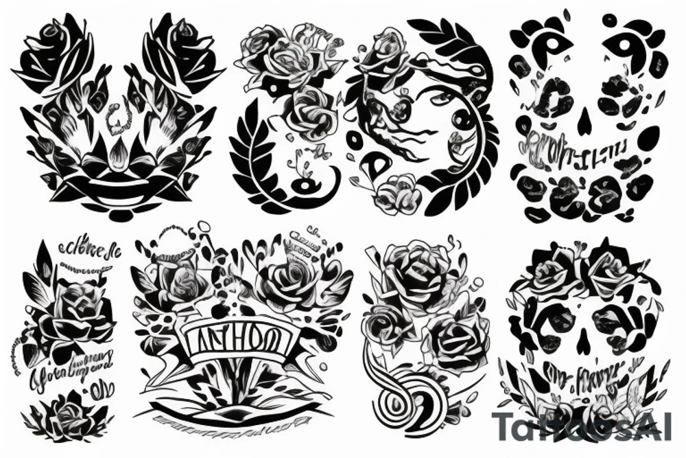 son and daughter tattoo idea