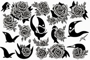 Husband wife tattoo penguine tattoo idea