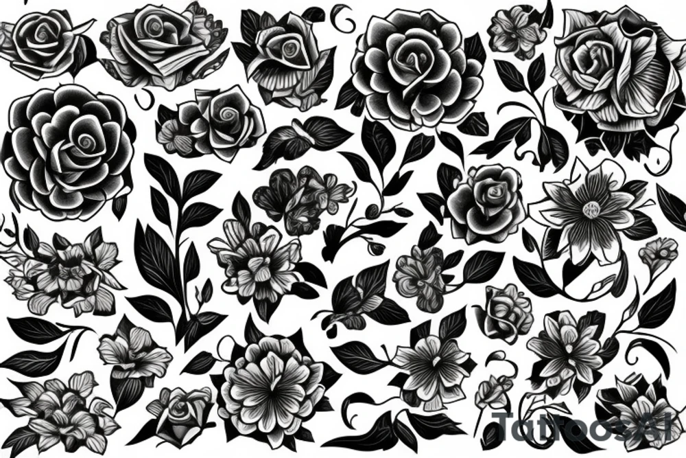 Flowers tattoo idea
