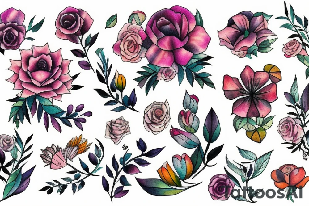 Flowers tattoo idea