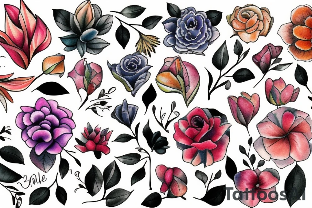 Flowers tattoo idea