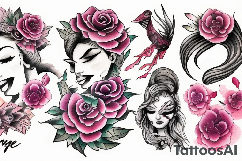 Feminine rage tattoo idea
