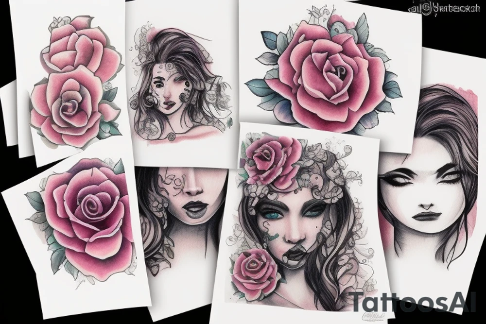 Female gaze tattoo idea
