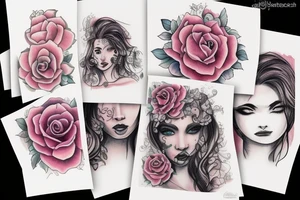 Female gaze tattoo idea