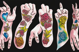 Middle finger rage tattoo idea