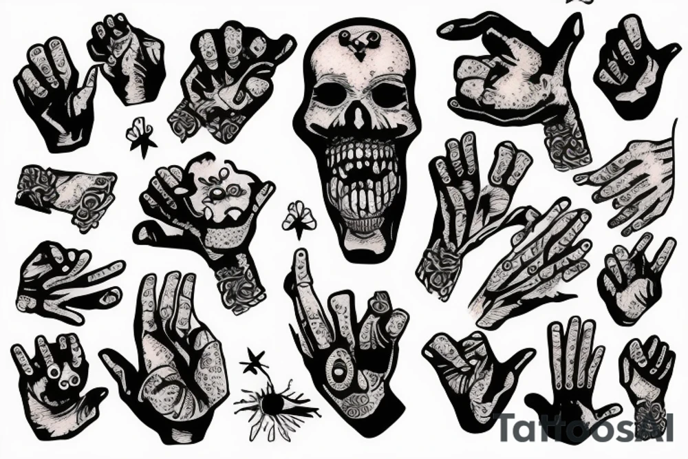 Middle finger rage tattoo idea