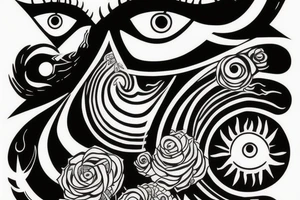 Evil eye protection tattoo idea