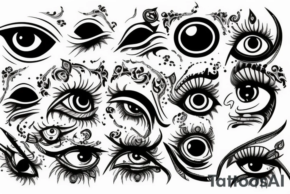 Evil eye protection tattoo idea