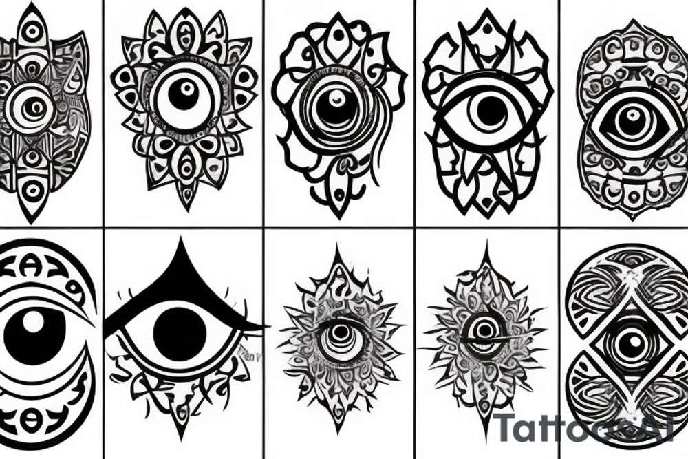 Evil eye protection tattoo idea