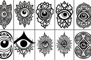 Evil eye protection tattoo idea