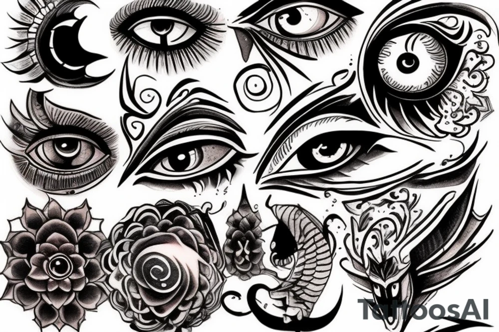 Evil eye protection tattoo idea