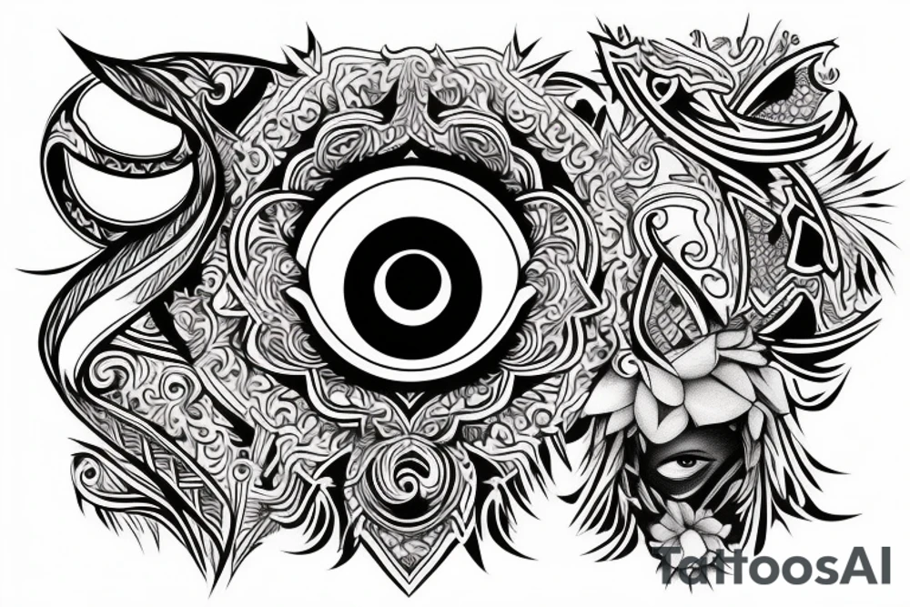 Evil eye protection tattoo idea