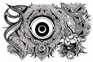 Evil eye protection tattoo idea