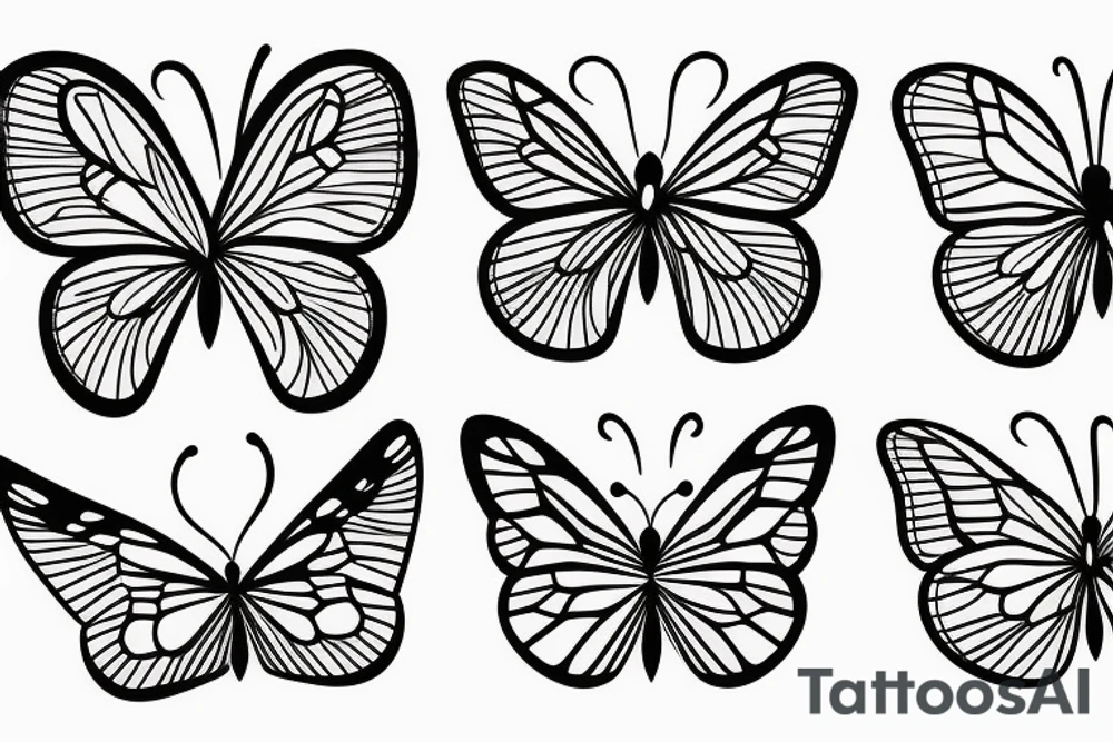 Butterflies tattoo idea